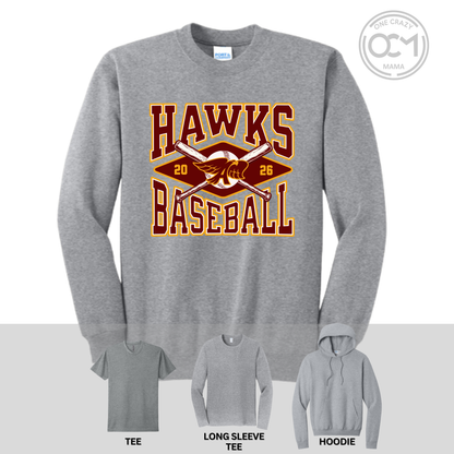 Adult - Multiple Apparel Options (Ankeny Hawks Baseball)