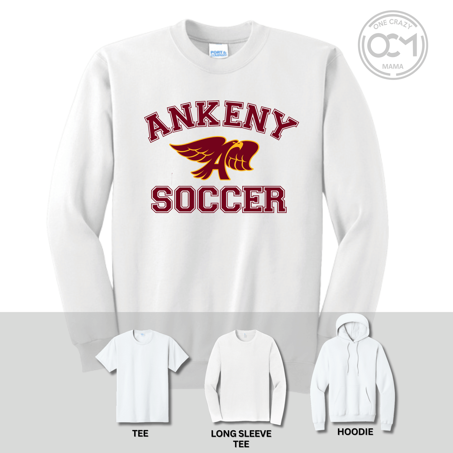 Adult - Multiple Apparel Options (Ankeny Hawks Soccer)