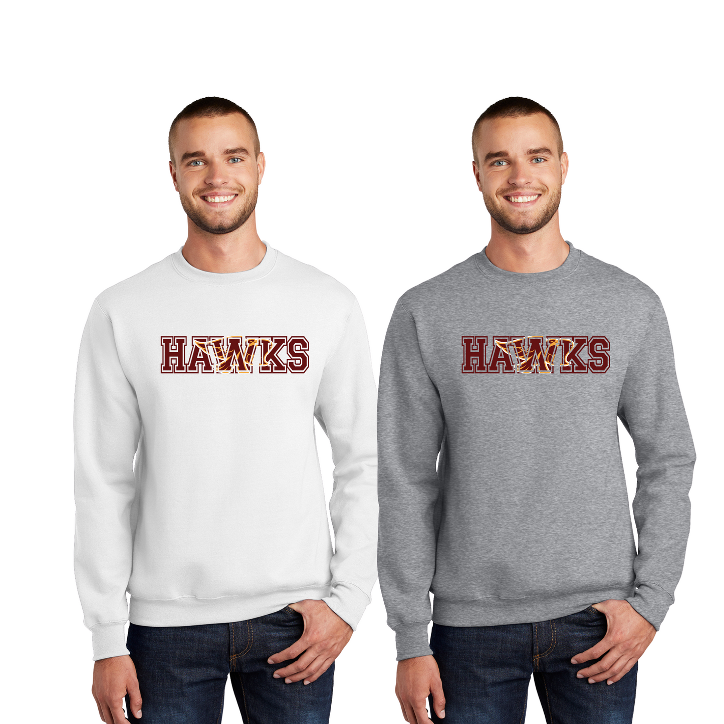 Adult & Youth - Unisex Crewneck Sweatshirt (Ankeny Hawks Collection)