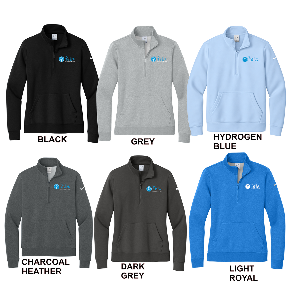 Nike - Ladies Club Fleece 1/2 Zip (Pella Orthodontics)