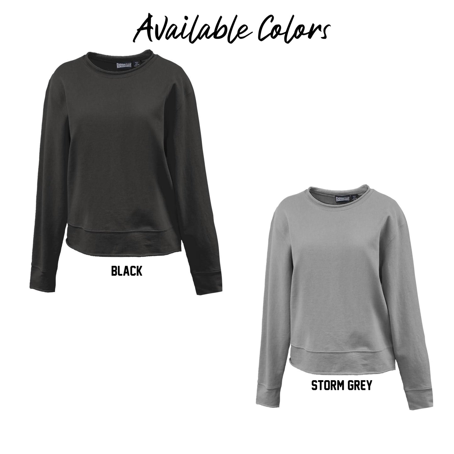 Ladies - Roll Edge Crewneck Sweatshirt - 3 Designs - (Centennial Jaguar Basketball)