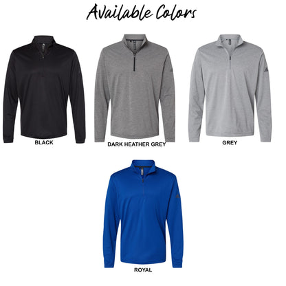 Adult - Adidas Lightweight Quarter zip - (Ankeny Mustangs Baseball)