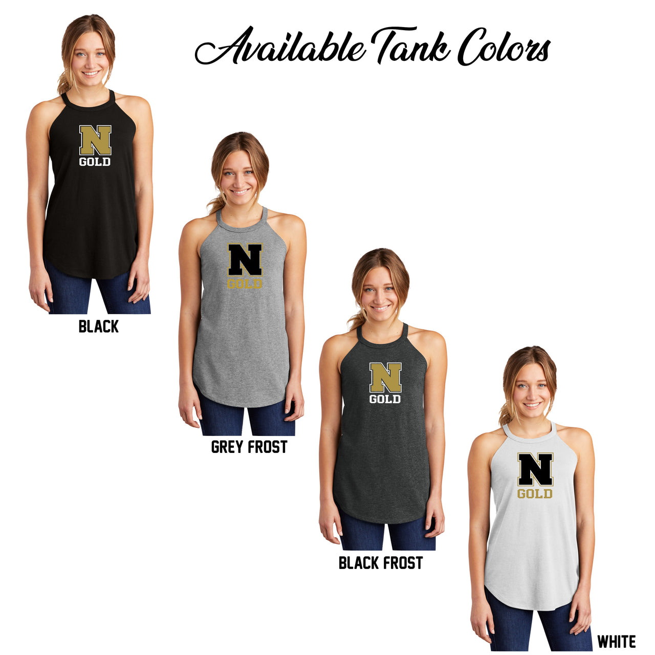 Ladies - Perfect Tri ® Rocker Tank - (Nebraska Gold)