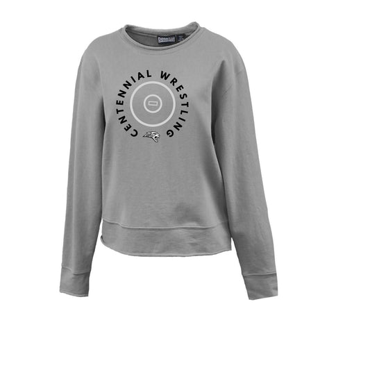 Ladies - (5 Designs) Roll Edge Crewneck Sweatshirt - (Centennial Jaguar Wrestling)