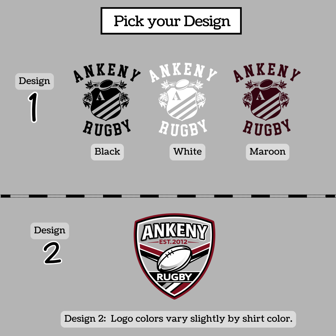 Adult & Youth - Performance Tee & Long Sleeve Tee (Ankeny Rugby)