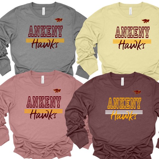 Adult - Bella Long Sleeve Tee - (Ankney Hawks Collection)