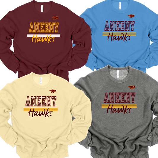 Adult - Bella Crewneck Sweatshirt - (Ankeny Hawks Collection)