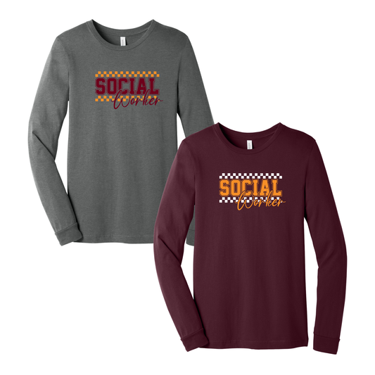 Adult - Bella+Canvas Unisex Long Sleeve Tee (Social Worker)
