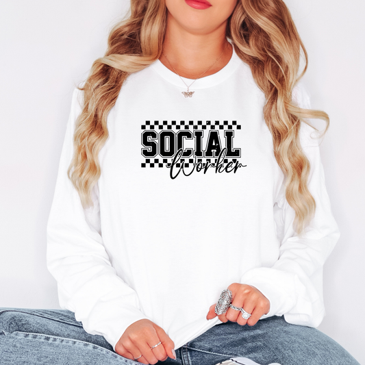 Adult - Bella+ Canvas Unisex Long Sleeve Tee (Social Worker)