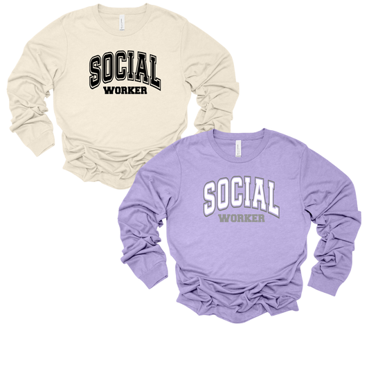 Adult - Bella+ Canvas Unisex Long Sleeve Tee (Social Worker)