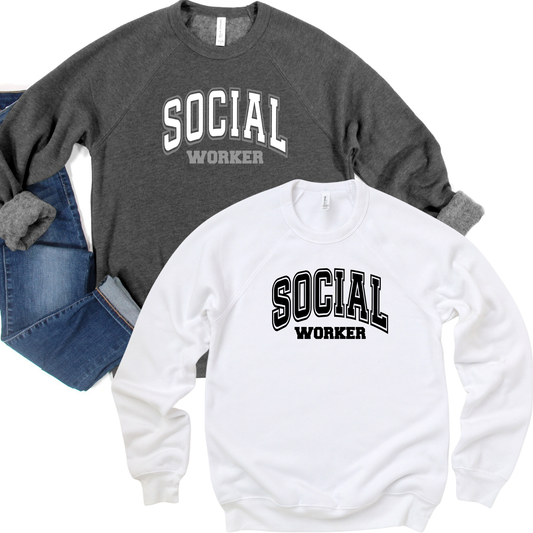 Adult - Bella+ Canvas Unisex Crewneck Sweatshirt (Social Worker)