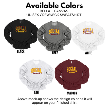 Adult - Bella+Canvas Unisex Crewneck Sweatshirt (Social Worker)