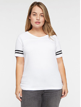 Ladies  -LAT Curvy Vintage Vneck Tee (Foster Squad)