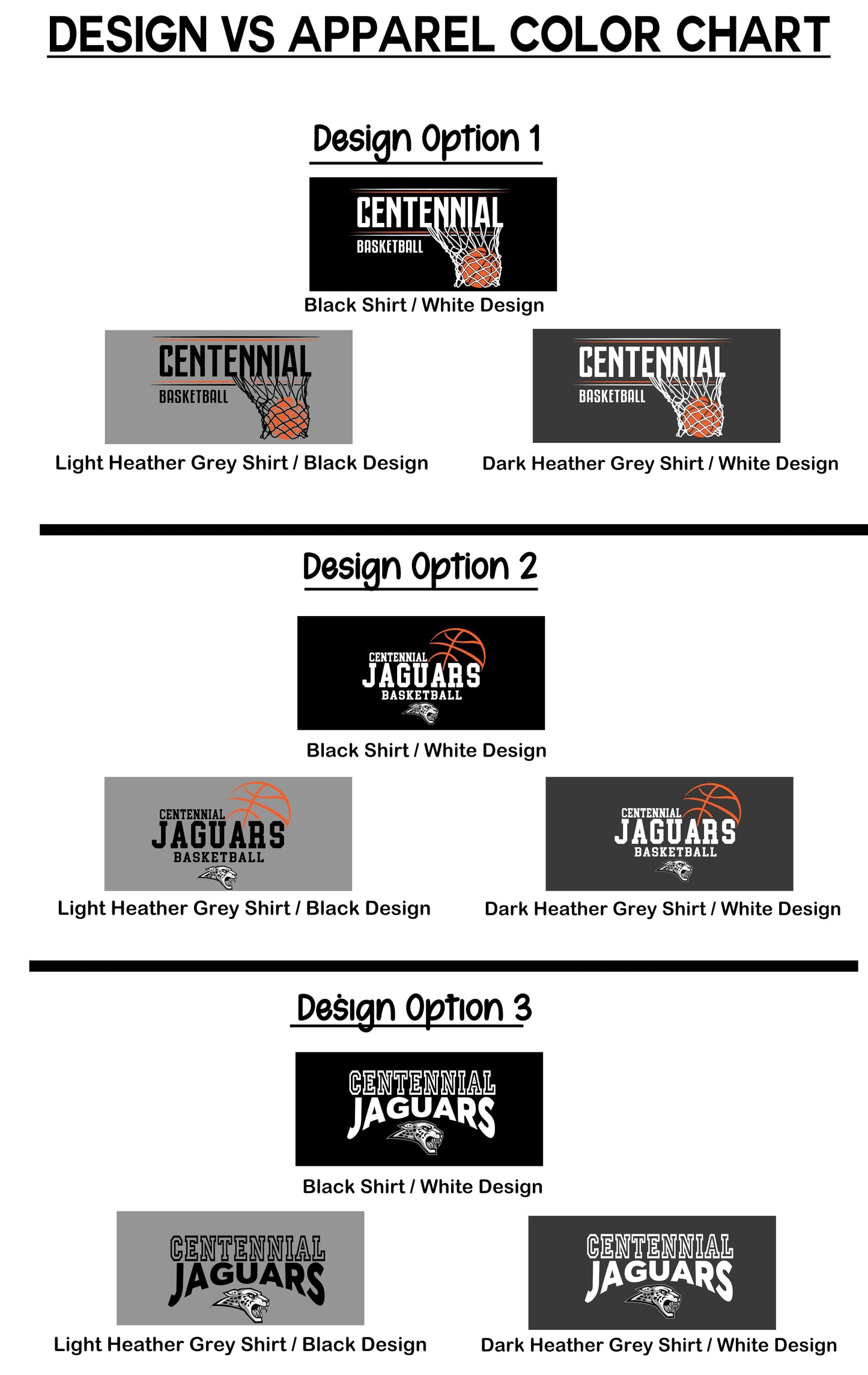 Adult - Tri-Blend Lightweight Hoodie - 3 Designs -(Centennial Jaguar Basketball)