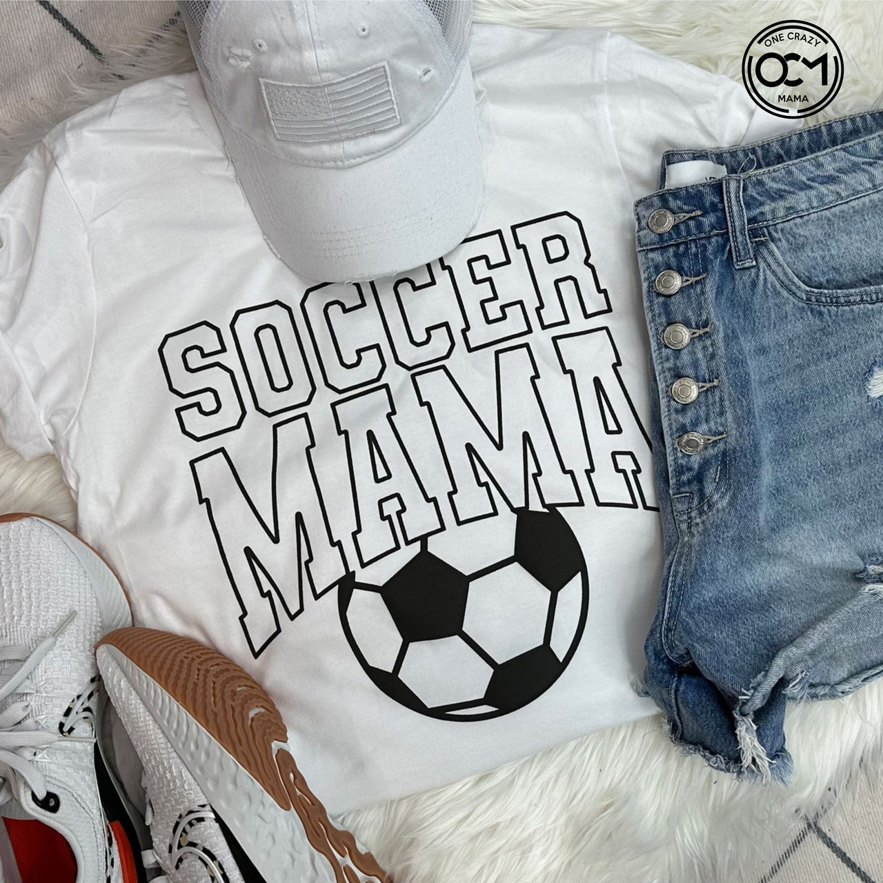 Adult - Unisex Cotton/Poly Tee - (Soccer Mama - PUFF Print )