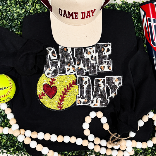 Adult - Game Day Softball Patch Tees & Sweatshirts (Comfort Colors)
