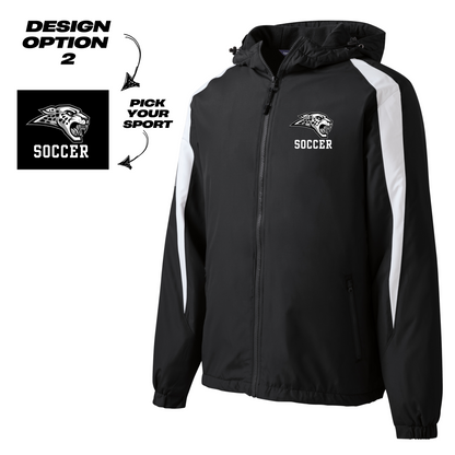 Adult & Youth - Fleece Lined Colorblock Jacket -  (Centennial Jaguar Soccer)