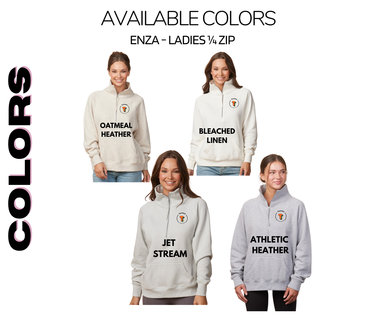Ladies - Enza Boxy 1/2 Zip Fleece (Terrace Staff)