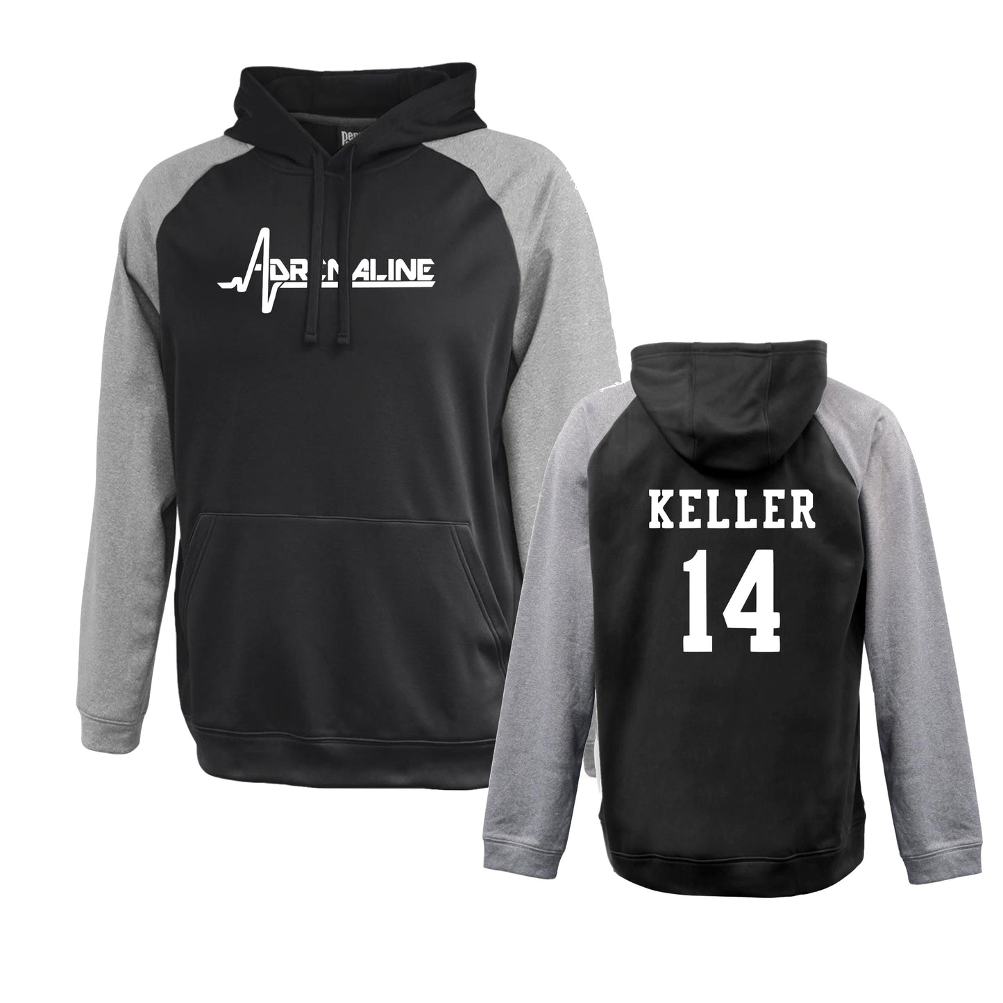 Adult & Youth - TEAM Poly/Fleece Hoodie - (Adrenaline Baseball)