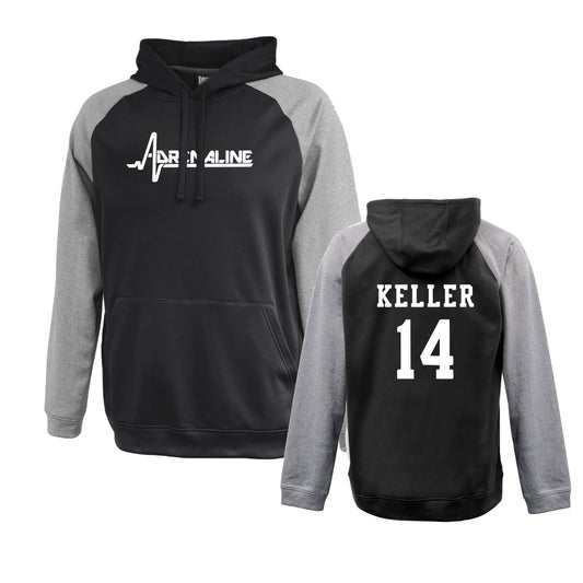 Adult & Youth - TEAM Poly/Fleece Hoodie - (Adrenaline Baseball)