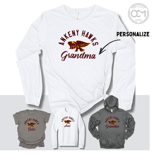 Adult - CUSTOM Premium Apparel (Ankeny Hawks Collection)
