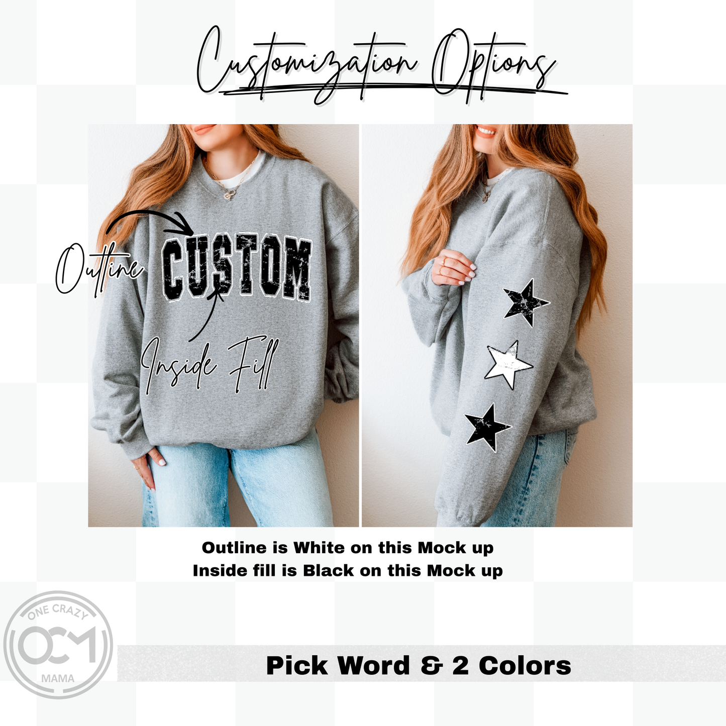 Youth - Custom Word + Stars (Custom Apparel)
