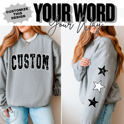 Adult - Custom Word + Stars (Custom Apparel)