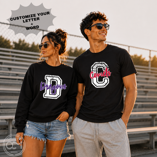 Adult - Custom Varsity Letter + Word (Custom Apparel)