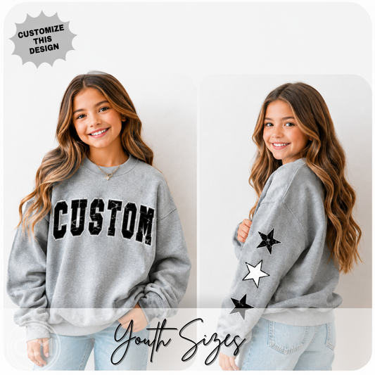 Youth - Custom Word + Stars (Custom Apparel)