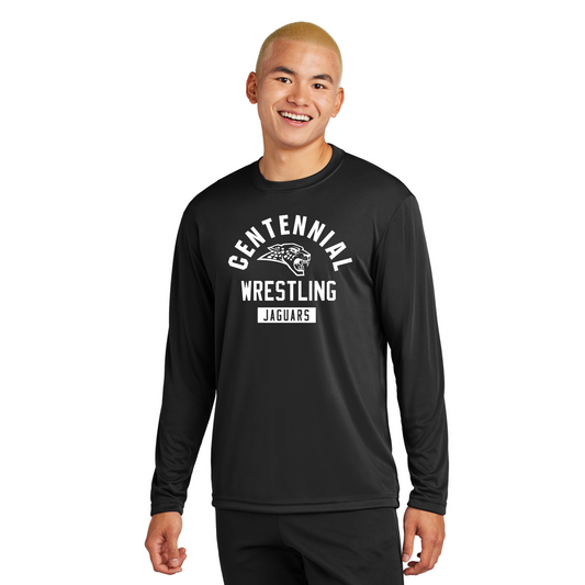 Adult, Ladies & Youth - (5 Designs) Dri Fit Long Sleeve Tee (Centennial Jaguar Wrestling)