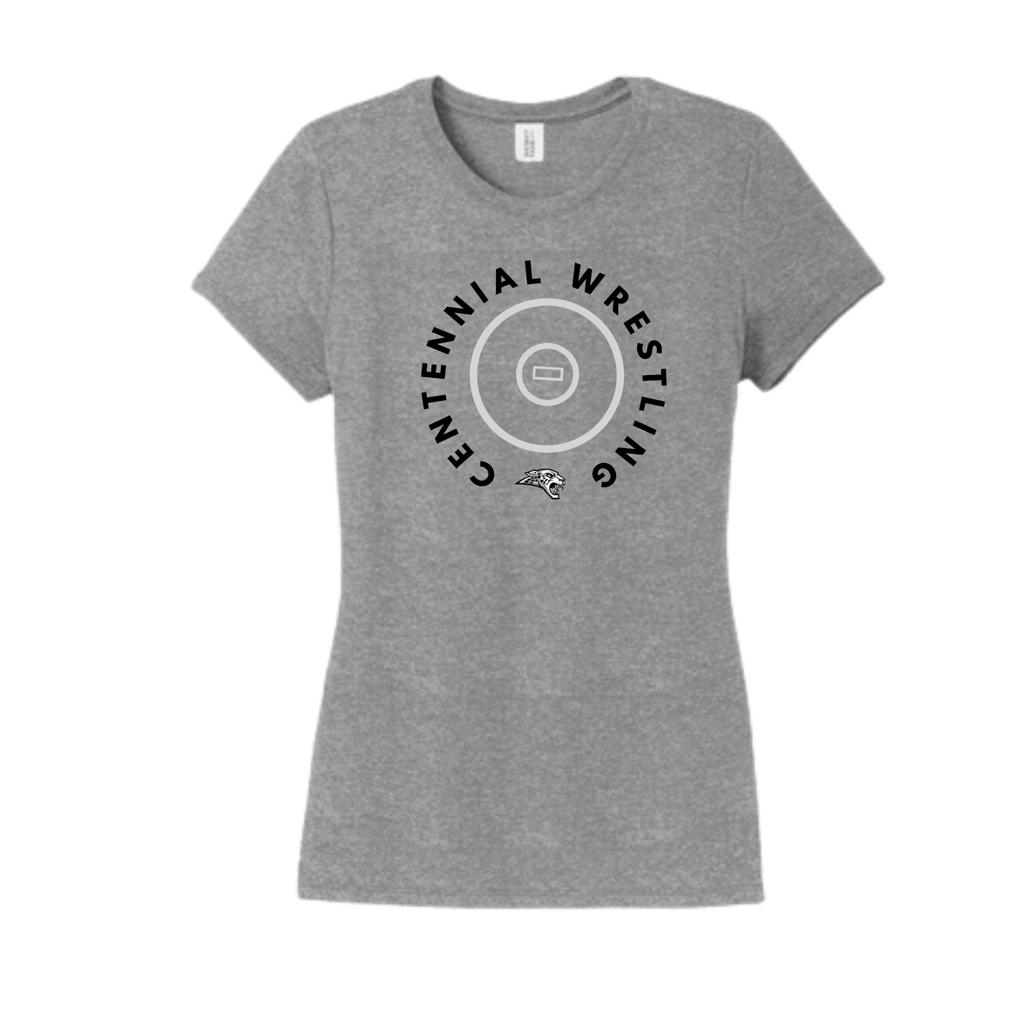 Ladies - (5 Designs) Relaxed Cotton/Poly Tee (Centennial Jaguar Wrestling)