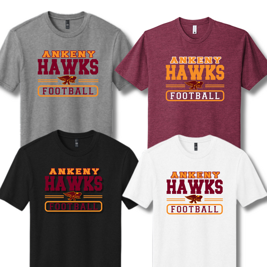 Adult & Youth - Next Level Tee (Ankeny Hawks Football)