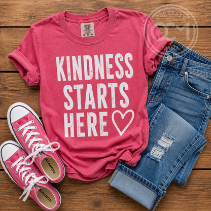 Adult & Youth - Unisex Tee (Kindness Starts Here)