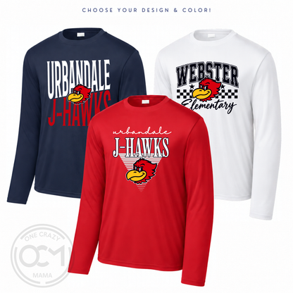 Adult, Ladies & Youth Long Sleeve Dri-Fit Tee | Webster Elementary