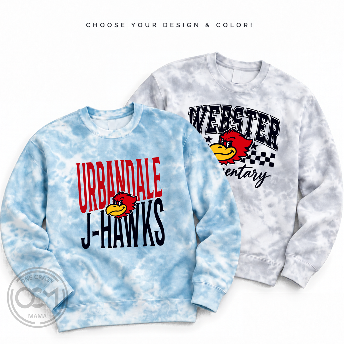 Adult & Youth Tie Dye Crewneck Sweatshirt | Webster Elementary