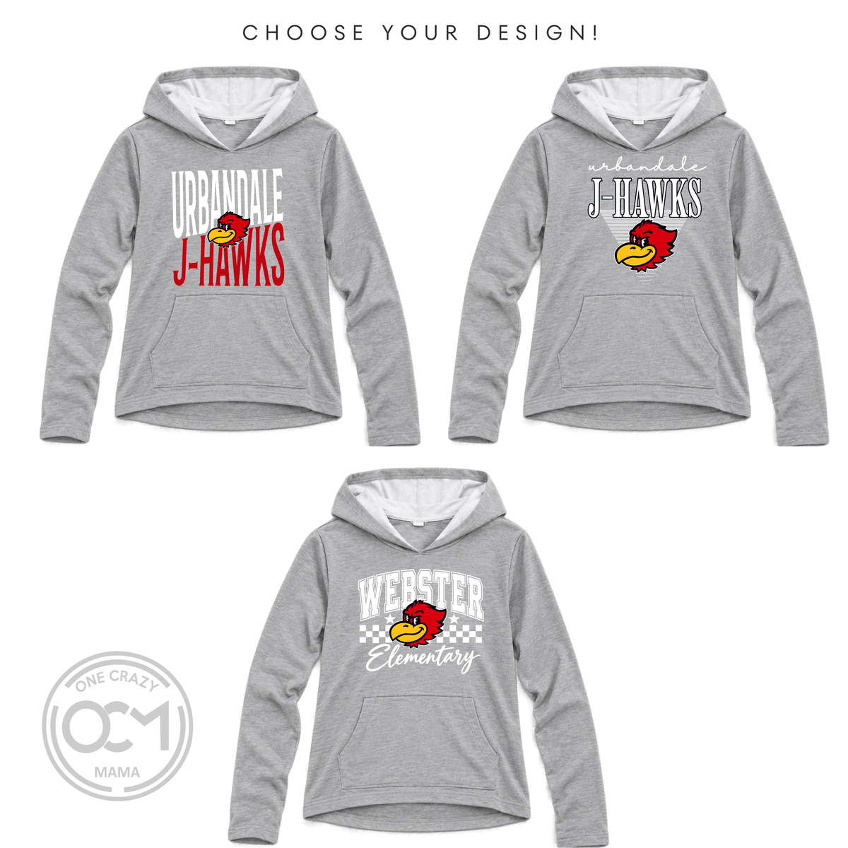 Youth (Girls) - Raw Edge Lightweight Hoodie| Webster Elementary
