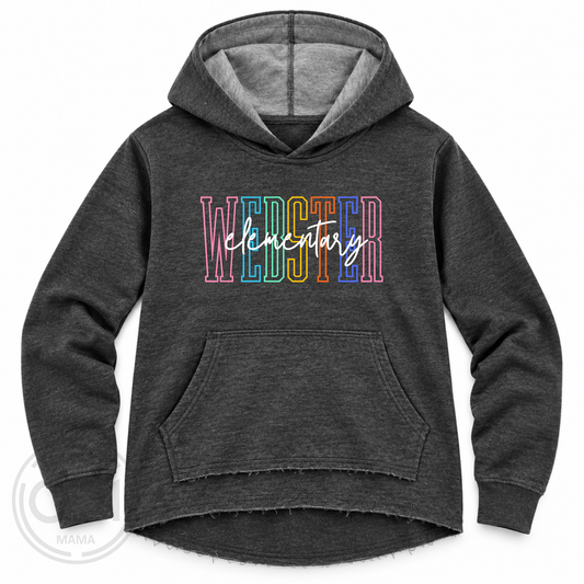 Youth (Girls) - Raw Edge Lightweight Hoodie| Webster Elementary
