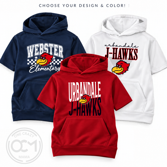 Adult & Youth Short Sleeve Hoodie | Webster Elementary