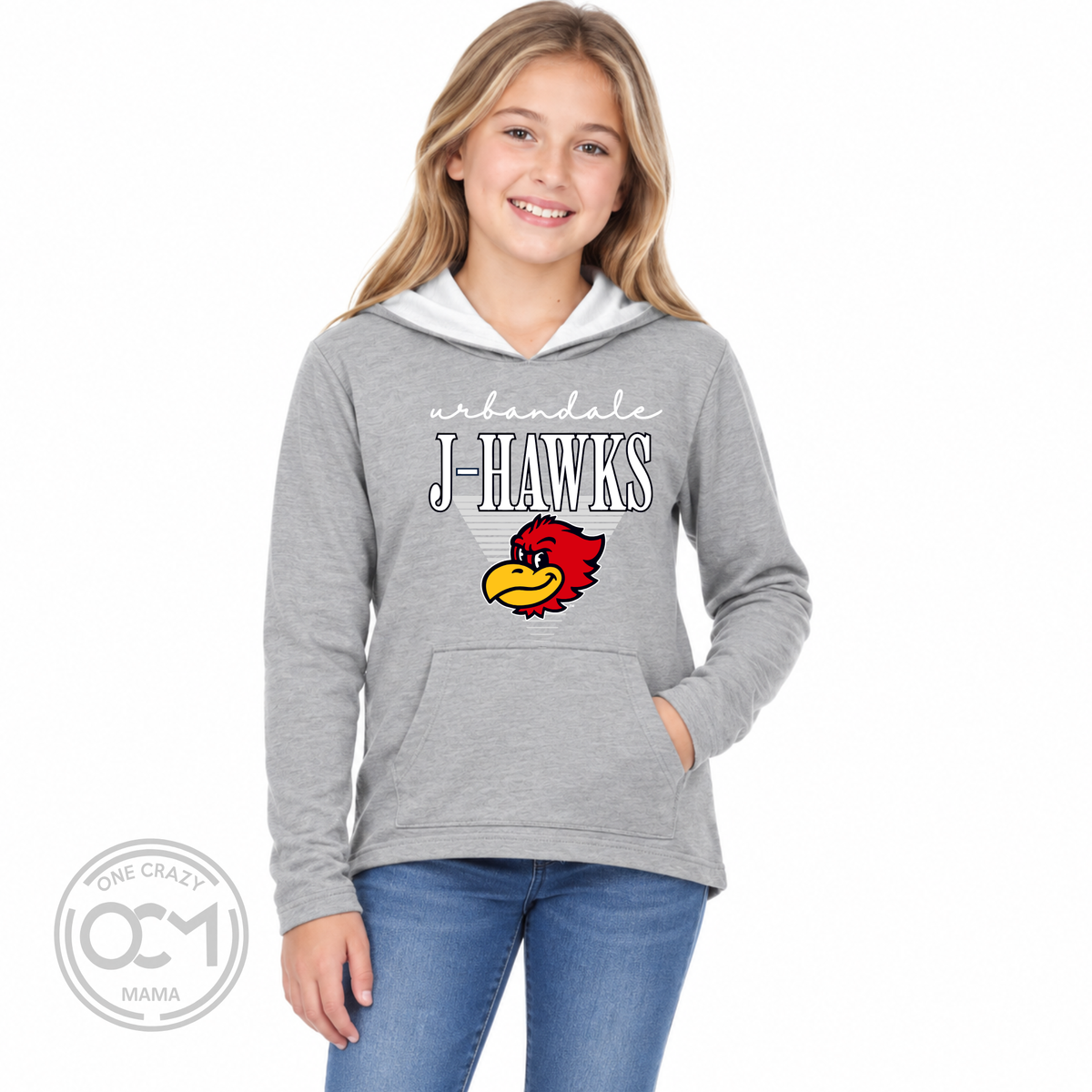 Youth (Girls) - Raw Edge Lightweight Hoodie| Webster Elementary