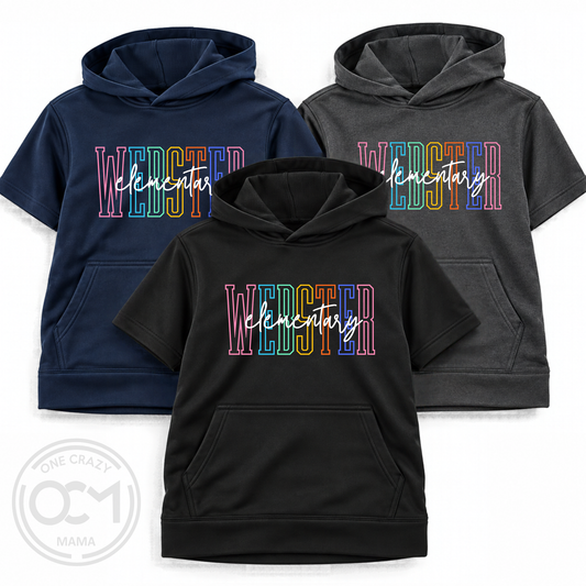 Adult & Youth Short Sleeve Hoodie | Webster Elementary