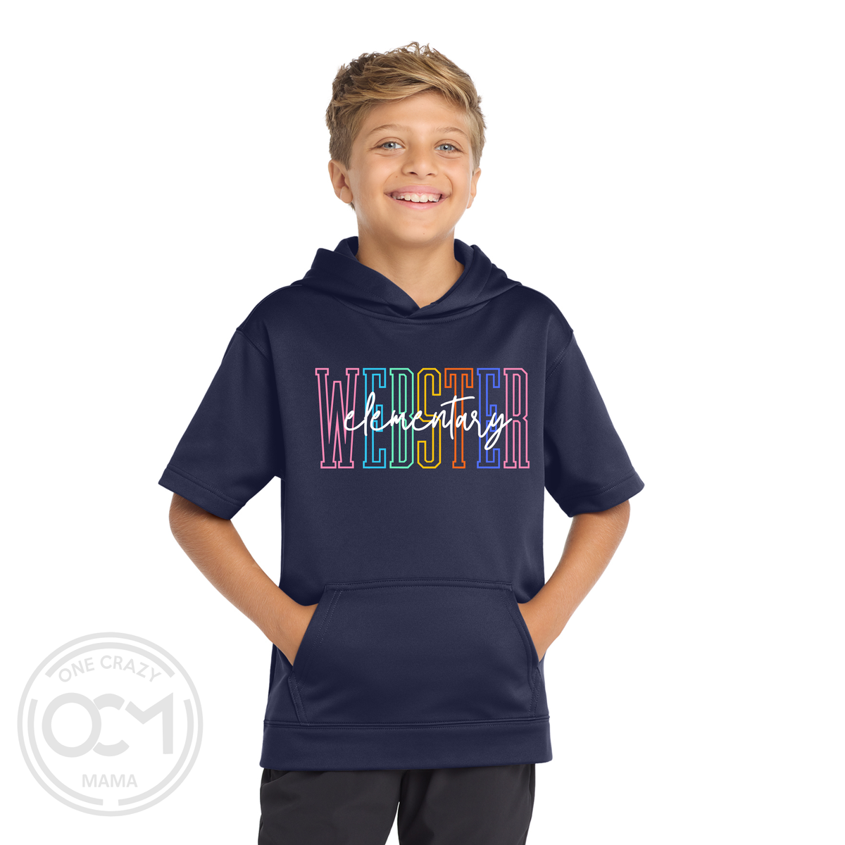 Adult & Youth Short Sleeve Hoodie | Webster Elementary