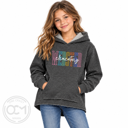 Youth (Girls) - Raw Edge Lightweight Hoodie| Webster Elementary
