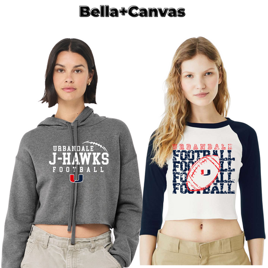 Ladies - Bella + Canvas Crop (Urbandale Football)