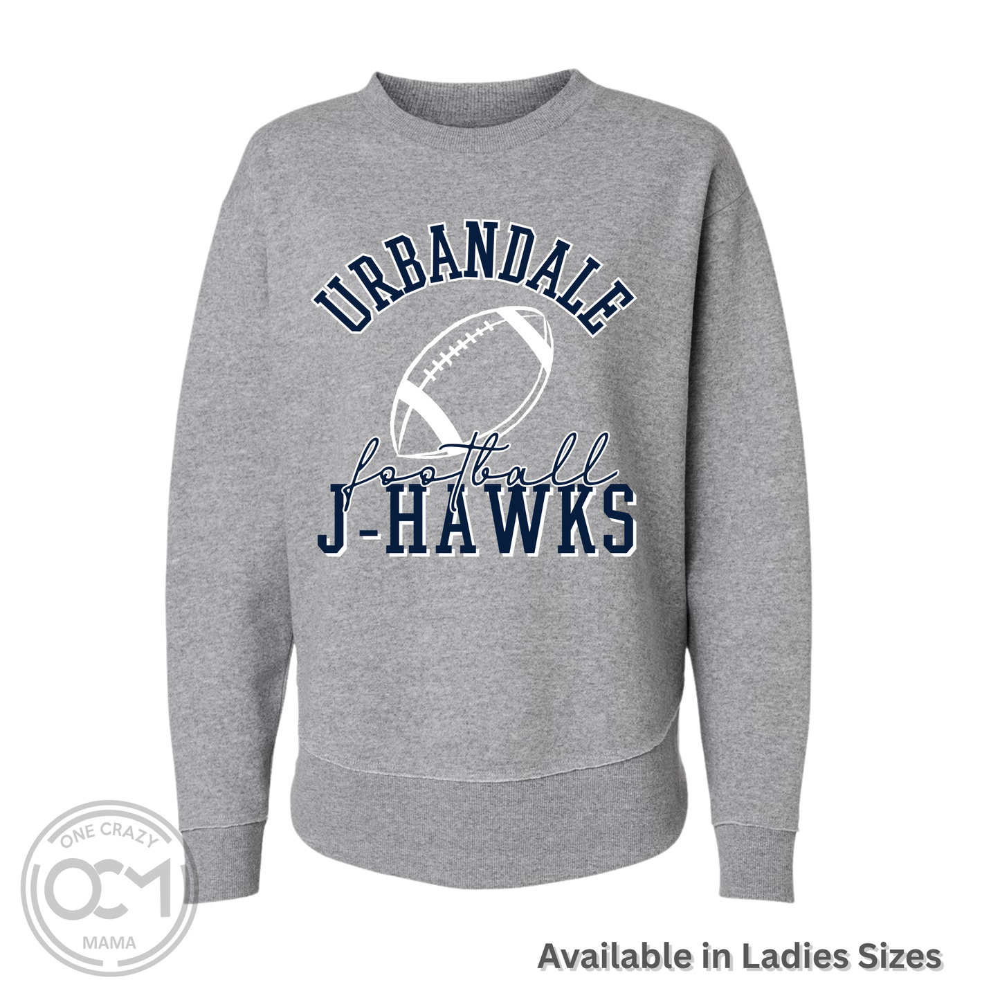 LAT- Ladies Crewneck Sweatshirt (Urbandale Football)