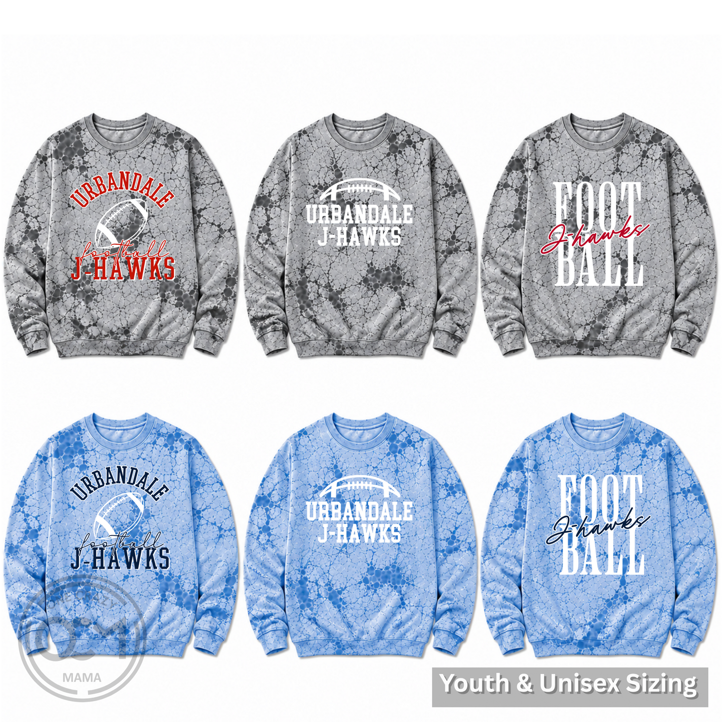 Comfort Colors - Colorblast Crewneck (Urbandale Football)