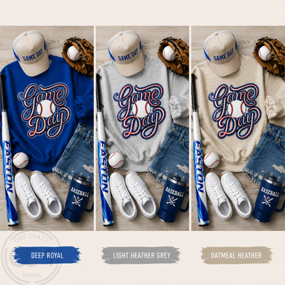 Adult - Unisex Fleece Crewneck (Game Day Baseball)