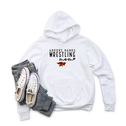 Adult - Unisex Hooded Pullover Sweatshirt - (Ankeny Hawks Wrestling)