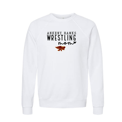 Adult - Unisex Crewneck Raglan Sweatshirt - (Ankeny Hawks Wrestling)