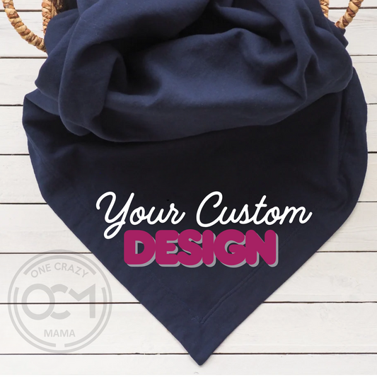 Blanket - Oversized Fleece Sweatshirt Blanket (Custom Design)