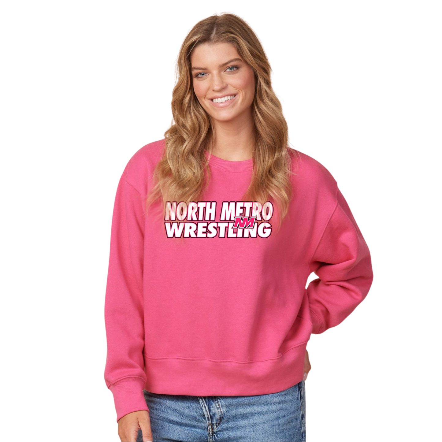 Ladies - Enza Crewneck Sweatshirt (North Metro Wrestling)